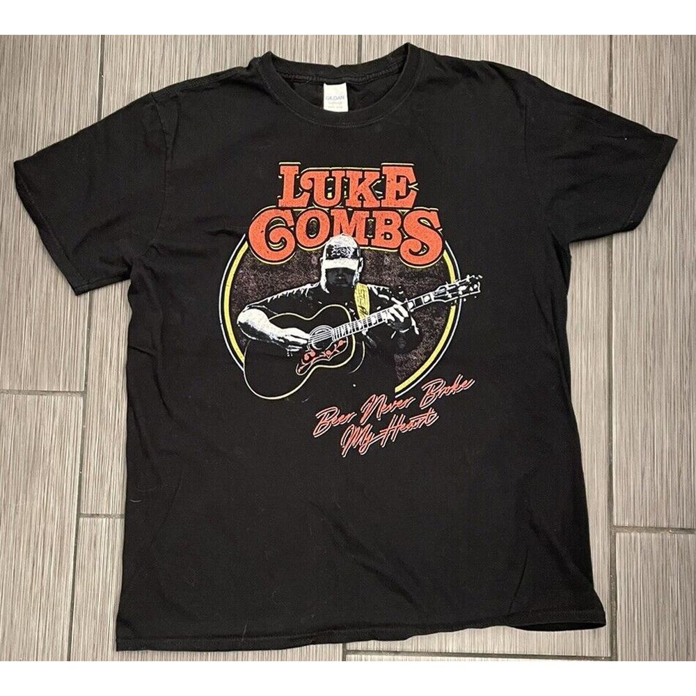 Luke Combs 2019 Beer Never Broke My Heart Tour Concert TShirt Large Double Sided